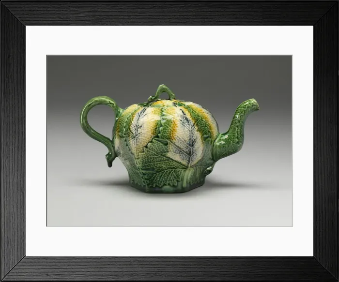 Framed Print : Teapot, Staffordshire, 1760 / 75. Creator: Staffordshire Potteries Framed Print : Teapot, Staffordshire, 1760 / 75. Creator: Staffordshire Potteries