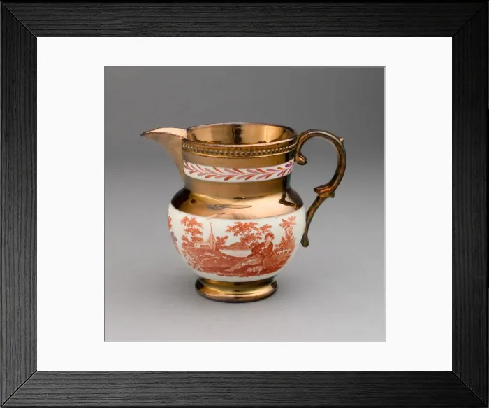 Framed Print : Pitcher, Staffordshire, 1810 / 20. Creator: Staffordshire Potteries Framed Print : Pitcher, Staffordshire, 1810 / 20. Creator: Staffordshire Potteries