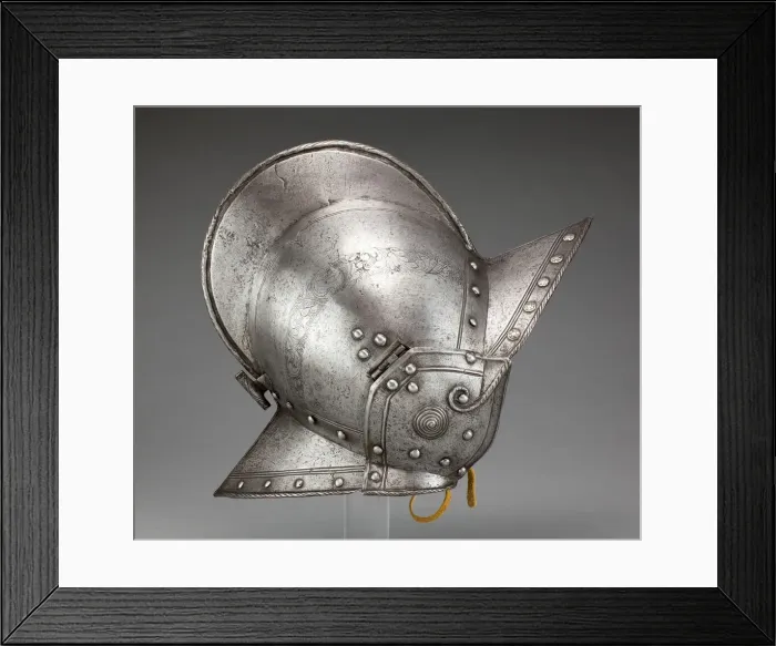 Framed Print : Burgonet, Northern Germany, c. 1580 / 90. Creator: Unknown Framed Print : Burgonet, Northern Germany, c. 1580 / 90. Creator: Unknown