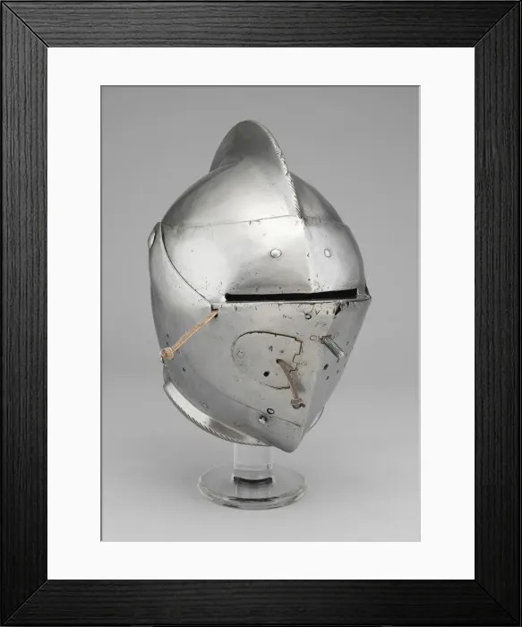 Framed Print : Close Helmet for the Joust and Tourney, Augsburg, c. 1590. Creator: Unknown Framed Print : Close Helmet for the Joust and Tourney, Augsburg, c. 1590. Creator: Unknown