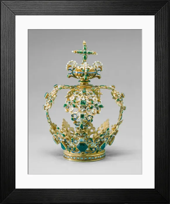 Framed Print : Crown, Probably for a Statue of the Christ Child, Spain, c. 1600-c. 1650 Framed Print : Crown, Probably for a Statue of the Christ Child, Spain, c. 1600-c. 1650