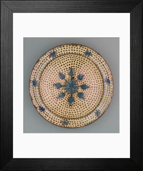 Framed Print : Hispano-Moresque Plate, Spain, 1500 / 1650. Creator: Unknown Framed Print : Hispano-Moresque Plate, Spain, 1500 / 1650. Creator: Unknown