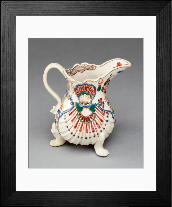 Framed Print : Creamer, Staffordshire, c. 1760. Creator: Staffordshire Potteries Framed Print : Creamer, Staffordshire, c. 1760. Creator: Staffordshire Potteries