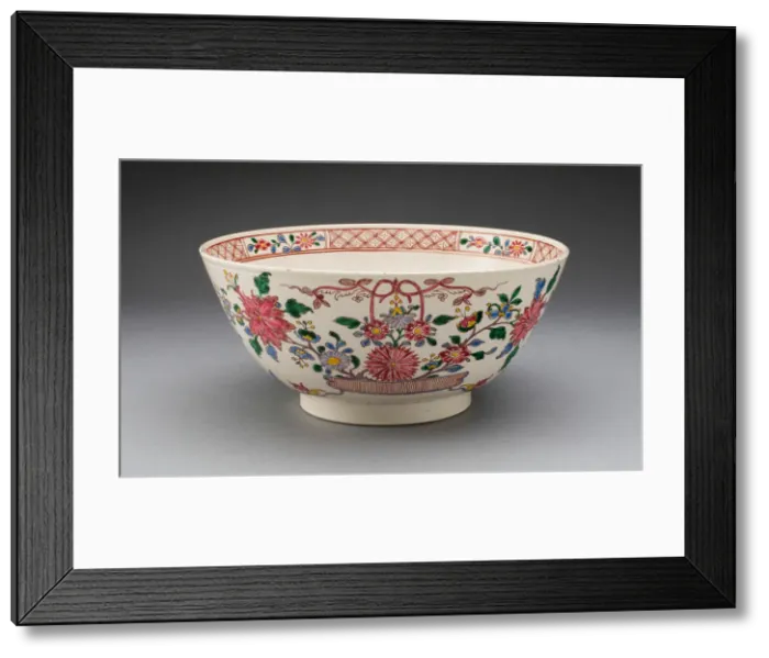 Framed Print : Bowl, Staffordshire, c. 1760. Creator: Staffordshire Potteries Framed Print : Bowl, Staffordshire, c. 1760. Creator: Staffordshire Potteries