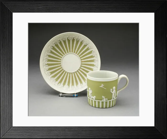 Framed Print : Coffee Can and Saucer, Burslem, c. 1790. Creator: Wedgwood Framed Print : Coffee Can and Saucer, Burslem, c. 1790. Creator: Wedgwood