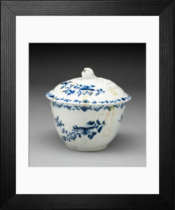Framed Print : Sugar Bowl and Lid, Worcester, c. 1760. Creator: Royal Worcester Framed Print : Sugar Bowl and Lid, Worcester, c. 1760. Creator: Royal Worcester