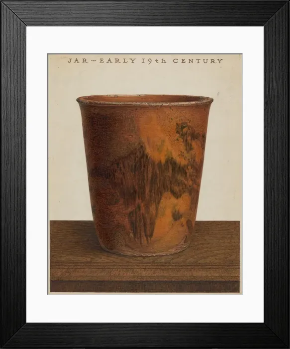 Framed Print : Jar, c. 1937. Creator: John Matulis Framed Print : Jar, c. 1937. Creator: John Matulis