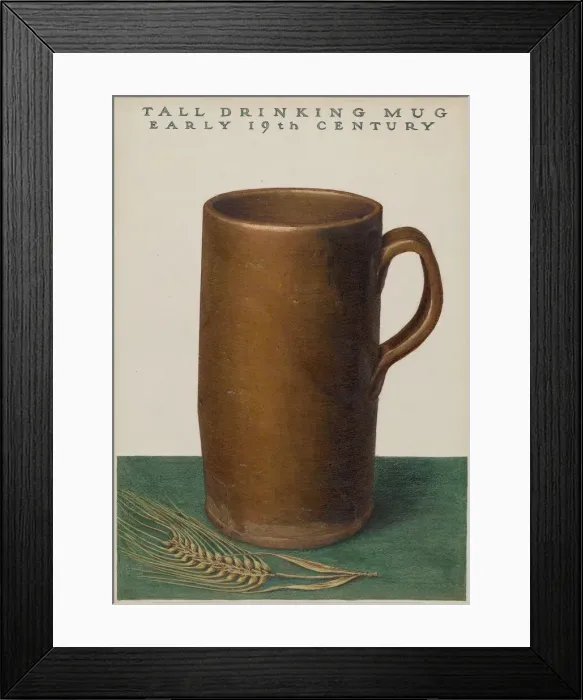 Framed Print : Tall Drinking Mug, 1935 / 1942. Creator: John Matulis Framed Print : Tall Drinking Mug, 1935 / 1942. Creator: John Matulis