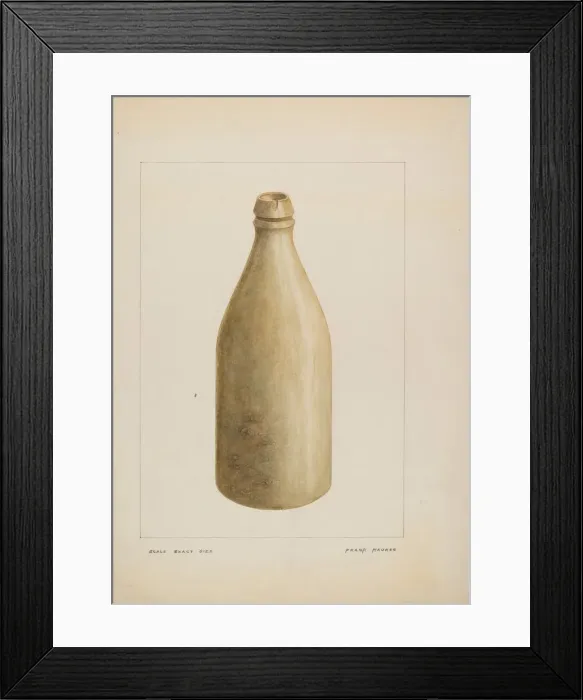 Framed Print : Stone Bottle, c. 1938. Creator: Frank Maurer Framed Print : Stone Bottle, c. 1938. Creator: Frank Maurer