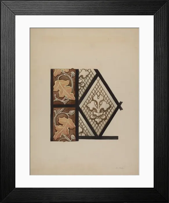 Framed Print : Painted Glass Window, c. 1937. Creator: James McLellan Framed Print : Painted Glass Window, c. 1937. Creator: James McLellan