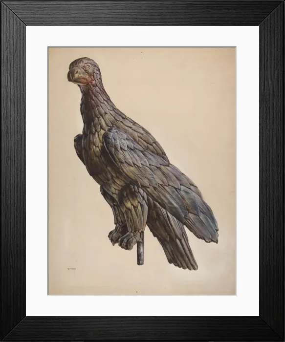 Framed Print : Finial Eagle, c. 1937. Creator: James McLellan