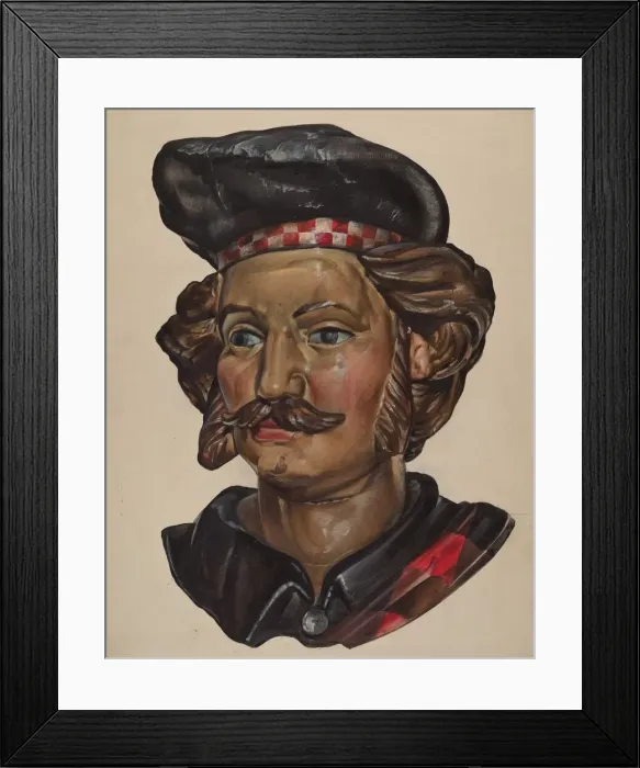 Framed Print : Wooden Scotchman, c. 1937. Creator: James McLellan Framed Print : Wooden Scotchman, c. 1937. Creator: James McLellan