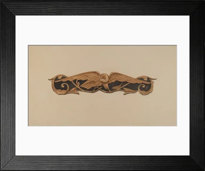 Framed Print : Stern Carving: Spread Eagle, 1935 / 1942. Creator: Flora Merchant Framed Print : Stern Carving: Spread Eagle, 1935 / 1942. Creator: Flora Merchant