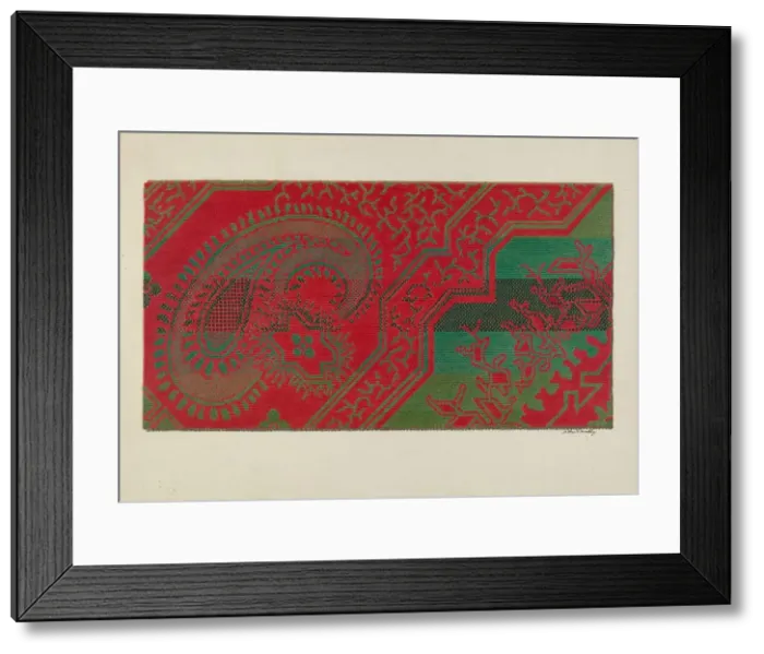 Framed Print : Carpet, c. 1940. Creator: Merkley, Arthur G Framed Print : Carpet, c. 1940. Creator: Merkley, Arthur G