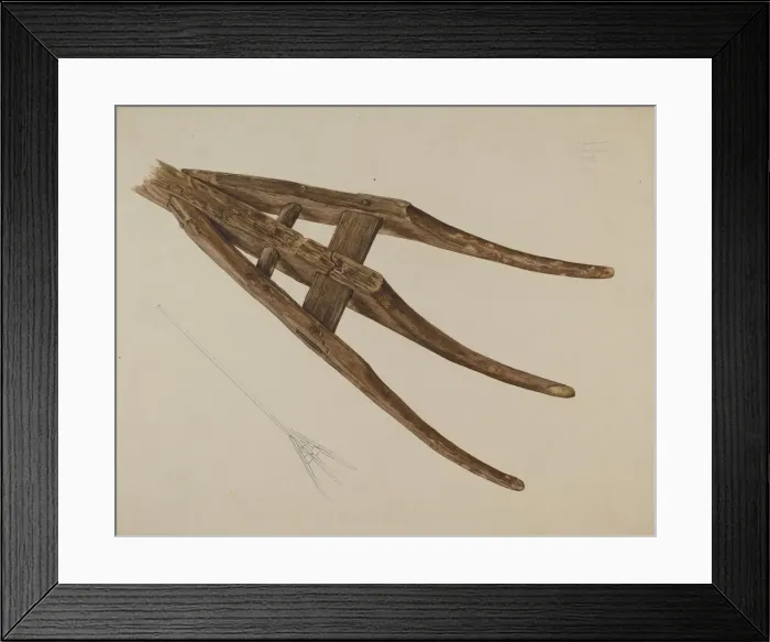 Framed Print : Hay Fork, 1938. Creator: Alfonso Moreno Framed Print : Hay Fork, 1938. Creator: Alfonso Moreno