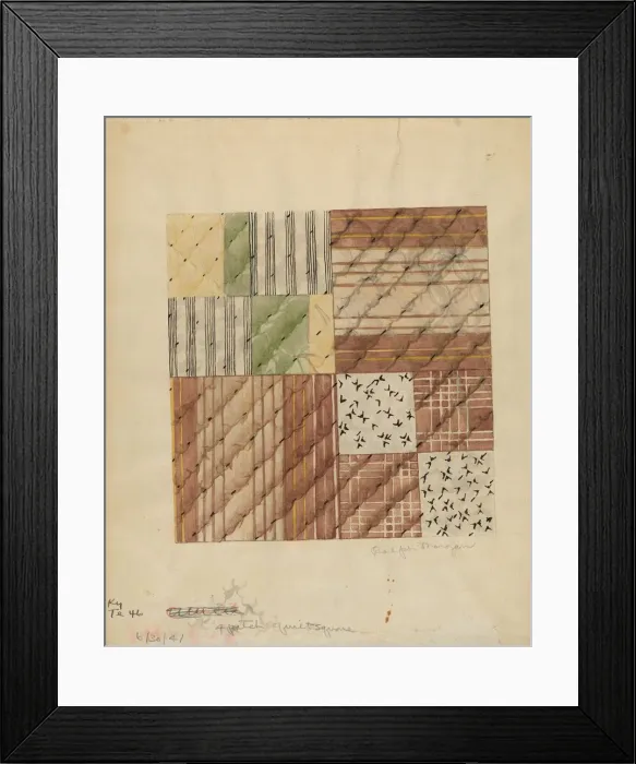Framed Print : Quilt Square, 1935 / 1942. Creator: Ralph N. Morgan Framed Print : Quilt Square, 1935 / 1942. Creator: Ralph N. Morgan