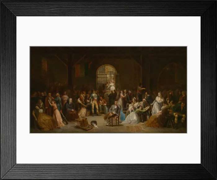 Framed Print : The Roll Call of the Last Victims of the Terror, c. 1850. Creator: Charles Louis Müller Framed Print : The Roll Call of the Last Victims of the Terror, c. 1850. Creator: Charles Louis Müller