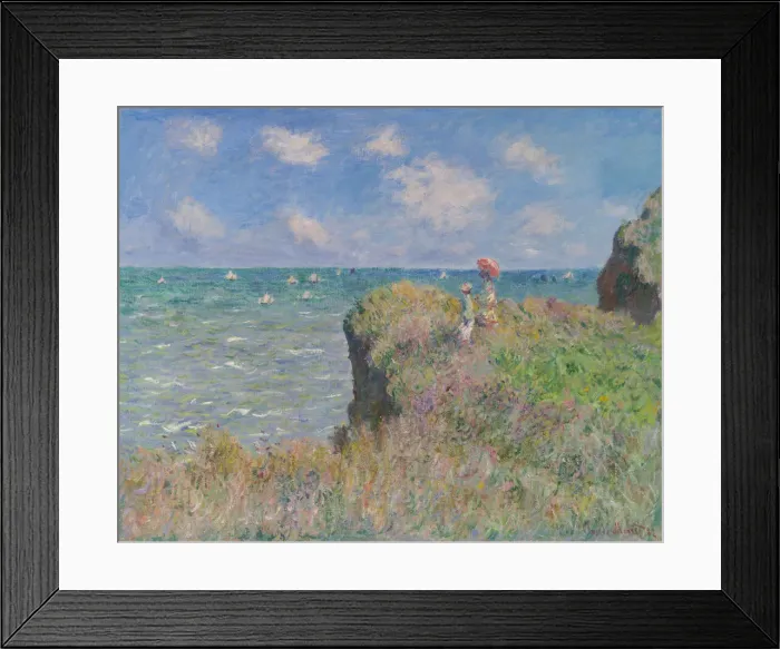 Framed Print : Cliff Walk at Pourville, 1882. Creator: Claude Monet Framed Print : Cliff Walk at Pourville, 1882. Creator: Claude Monet