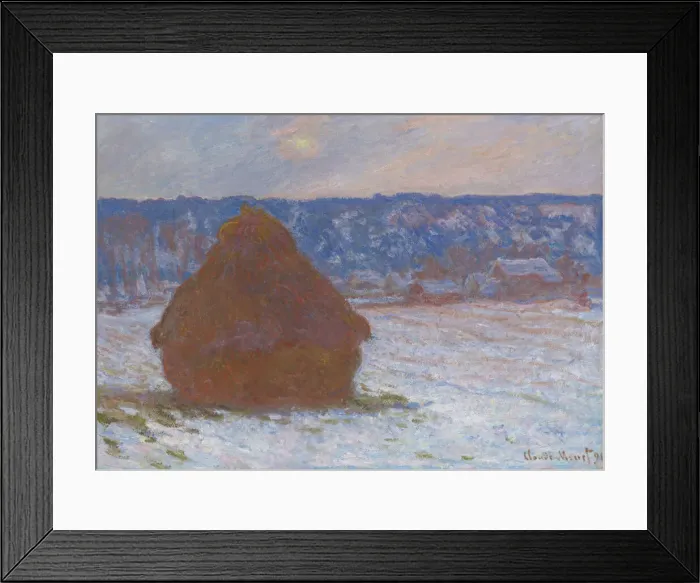 Framed Print : Stack of Wheat (Snow Effect, Overcast Day), 1890 / 91. Creator: Claude Monet Framed Print : Stack of Wheat (Snow Effect, Overcast Day), 1890 / 91. Creator: Claude Monet