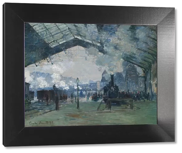 Arrival of the Normandy Train, Gare Saint-Lazare, 1877. Creator: Claude Monet