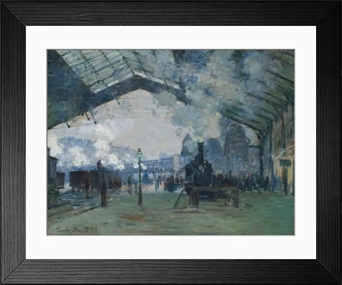 Framed Print : Arrival of the Normandy Train, Gare Saint-Lazare, 1877. Creator: Claude Monet Framed Print : Arrival of the Normandy Train, Gare Saint-Lazare, 1877. Creator: Claude Monet