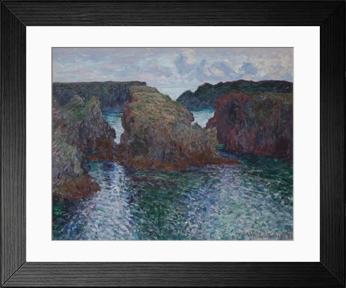 Framed Print : Rocks at Port-Goulphar, Belle-Ile, 1886. Creator: Claude Monet Framed Print : Rocks at Port-Goulphar, Belle-Ile, 1886. Creator: Claude Monet