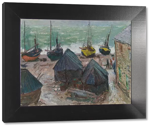 Boats on the Beach at Etretat, 1885. Creator: Claude Monet