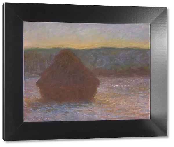 Stack of Wheat (Thaw, Sunset), 1890  /  91. Creator: Claude Monet