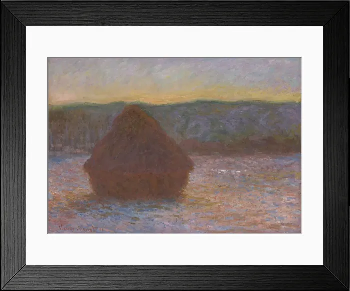 Framed Print : Stack of Wheat (Thaw, Sunset), 1890 / 91. Creator: Claude Monet Framed Print : Stack of Wheat (Thaw, Sunset), 1890 / 91. Creator: Claude Monet