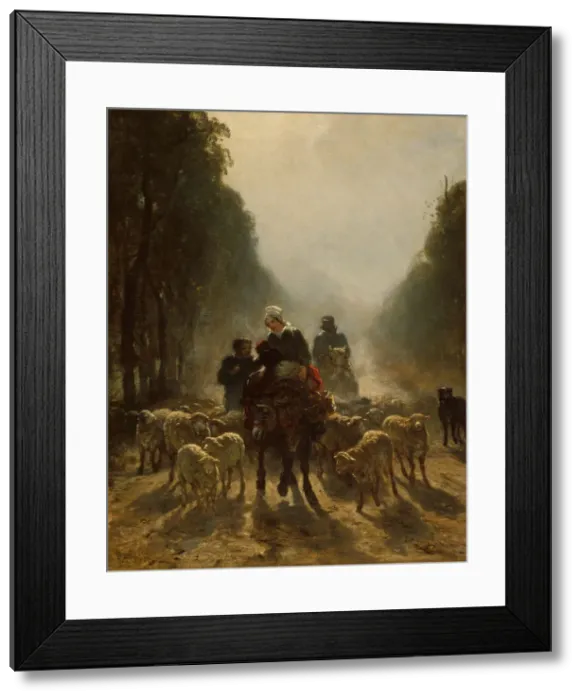 Framed Print : The Road to Market, 1858  /  59. Creator: Constant Troyon