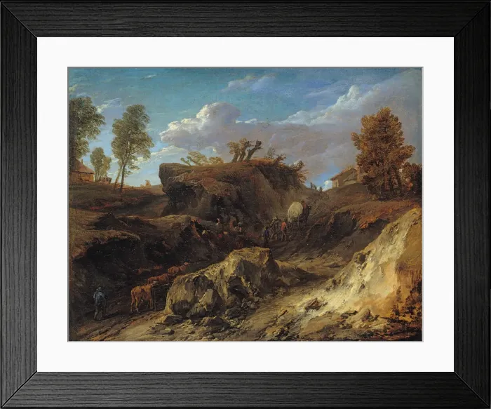 Framed Print : The Hollow Road, c. 1700. Creator: Cornelis Huysmans Framed Print : The Hollow Road, c. 1700. Creator: Cornelis Huysmans