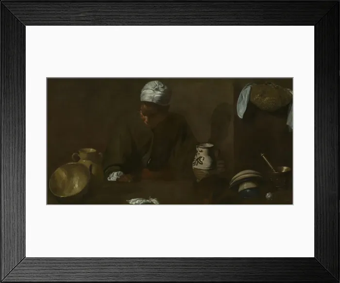 Framed Print : Kitchen Scene, 1618 / 20. Creator: Diego Velasquez Framed Print : Kitchen Scene, 1618 / 20. Creator: Diego Velasquez