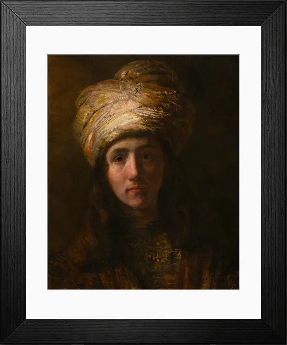 Framed Print : Young Man in a Turban, c. 1650. Creator: Unknown Framed Print : Young Man in a Turban, c. 1650. Creator: Unknown