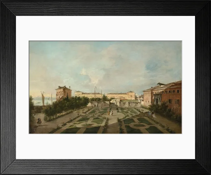Framed Print : The Garden of Palazzo Contarini dal Zaffo, late 1770s. Creator: Francesco Guardi Framed Print : The Garden of Palazzo Contarini dal Zaffo, late 1770s. Creator: Francesco Guardi