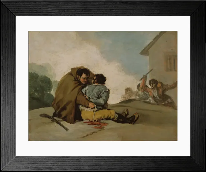 Framed Print : Friar Pedro Binds El Maragato with a Rope, c. 1806. Creator: Francisco Goya Framed Print : Friar Pedro Binds El Maragato with a Rope, c. 1806. Creator: Francisco Goya