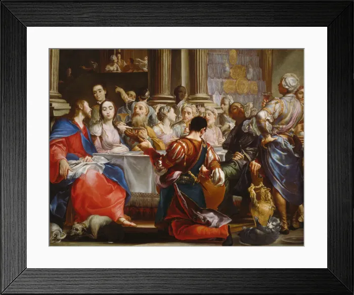 Framed Print : The Wedding at Cana, c. 1686. Creator: Giuseppe Maria Crespi Framed Print : The Wedding at Cana, c. 1686. Creator: Giuseppe Maria Crespi