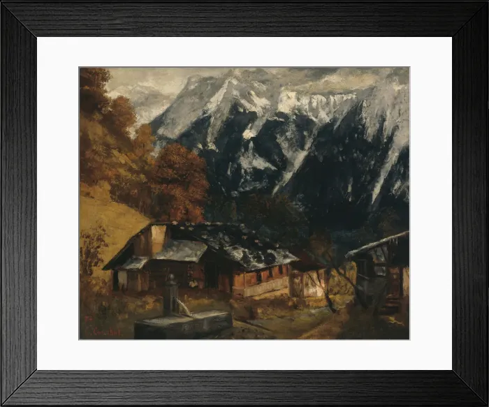 Framed Print : An Alpine Scene, 1874. Creator: Gustave Courbet Framed Print : An Alpine Scene, 1874. Creator: Gustave Courbet