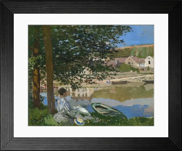 Framed Print : On the Bank of the Seine, Bennecourt, 1868. Creator: Claude Monet Framed Print : On the Bank of the Seine, Bennecourt, 1868. Creator: Claude Monet