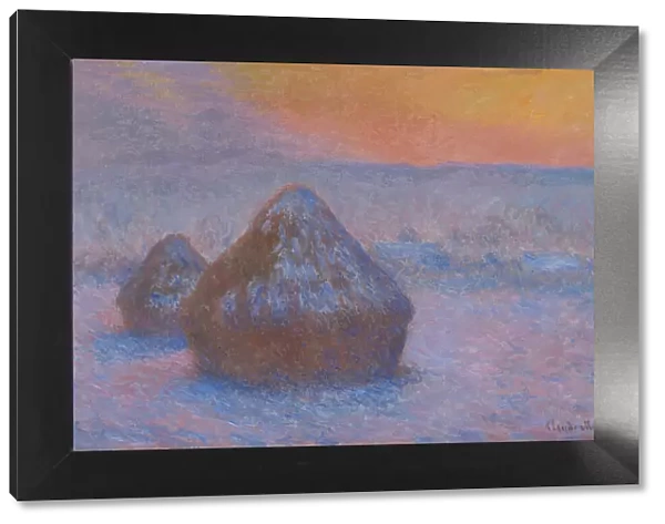 Stacks of Wheat (Sunset, Snow Effect), 1890  /  91. Creator: Claude Monet