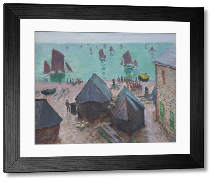 Framed Print : The Departure of the Boats, Etretat, 1885. Creator: Claude Monet Framed Print : The Departure of the Boats, Etretat, 1885. Creator: Claude Monet