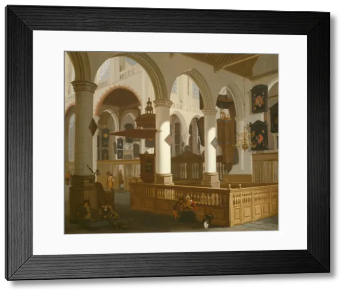 Framed Print : The Oude Kerk, Delft, 1660 / 70. Creator: Cornelis de Man Framed Print : The Oude Kerk, Delft, 1660 / 70. Creator: Cornelis de Man