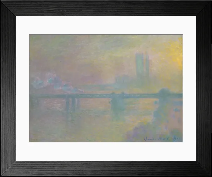 Framed Print : Charing Cross Bridge, London, 1901. Creator: Claude Monet
