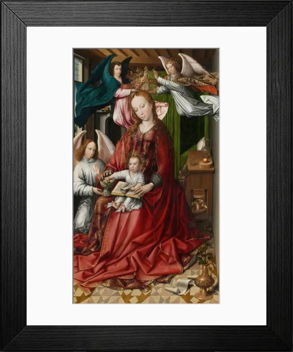 Framed Print : Virgin and Child Crowned by Angels, 1490 / 95. Creator: Colyn de Coter Framed Print : Virgin and Child Crowned by Angels, 1490 / 95. Creator: Colyn de Coter