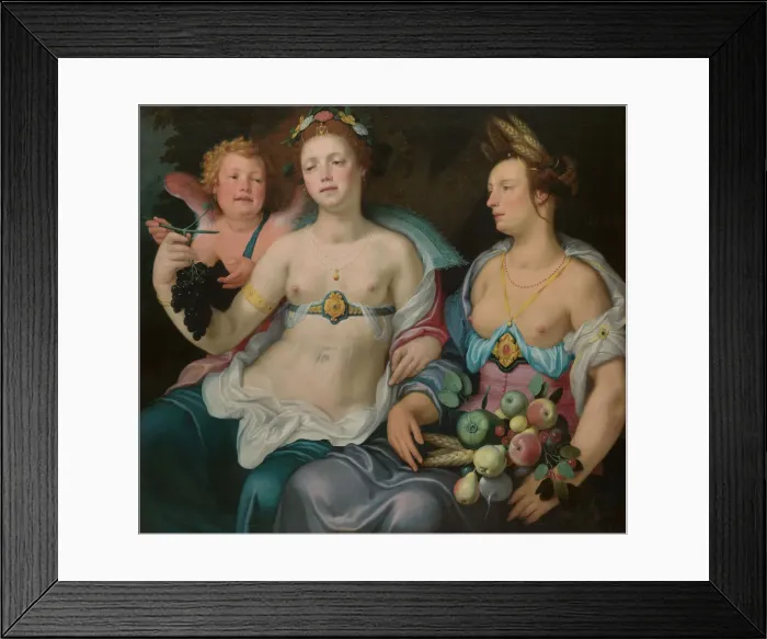 Framed Print : Venus, Cupid and Ceres, 1604. Creator: Cornelis Cornelisz van Haarlem Framed Print : Venus, Cupid and Ceres, 1604. Creator: Cornelis Cornelisz van Haarlem