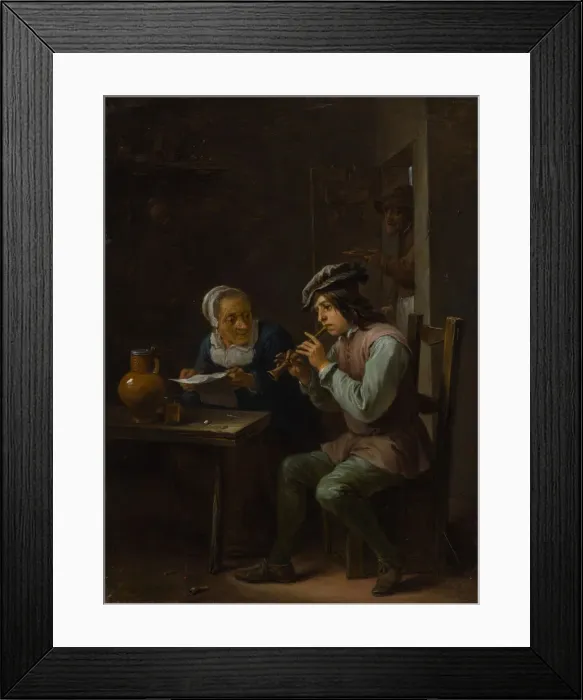 Framed Print : The Flageolet Player, 1635 / 40. Creator: David Teniers II Framed Print : The Flageolet Player, 1635 / 40. Creator: David Teniers II