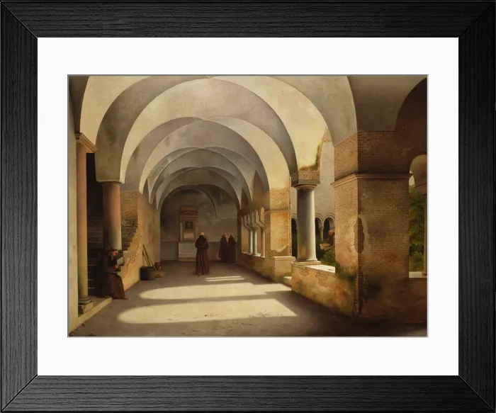 Framed Print : The Cloisters, San Lorenzo fuori le mura, 1824. Creator: CW Eckersberg Framed Print : The Cloisters, San Lorenzo fuori le mura, 1824. Creator: CW Eckersberg