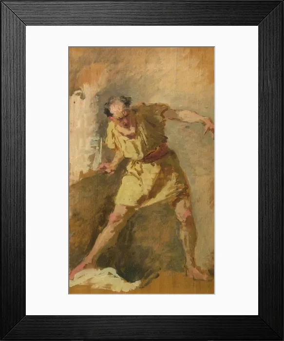 Framed Print : The Gladiator, 19th century. Creator: Domenico Morelli Framed Print : The Gladiator, 19th century. Creator: Domenico Morelli