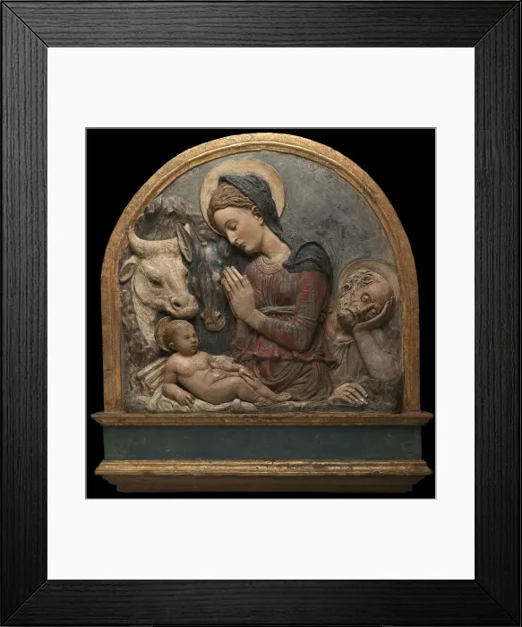 Framed Print : The Nativity, c. 1465. Creator: Circle of Donatello Framed Print : The Nativity, c. 1465. Creator: Circle of Donatello