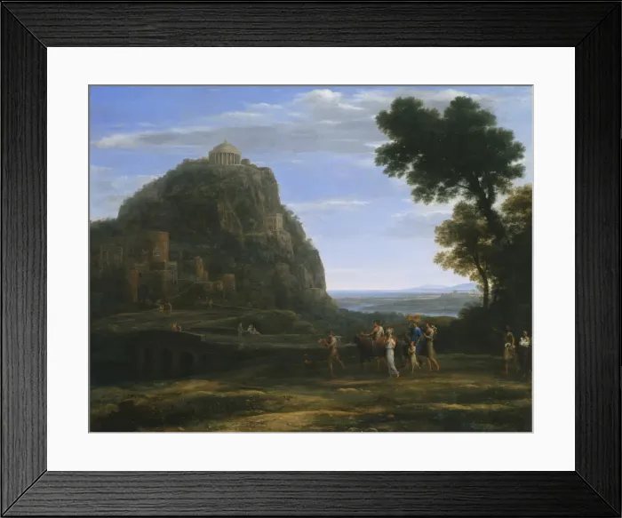 Framed Print : View of Delphi with a Procession, 1673. Creator: Claude Lorrain Framed Print : View of Delphi with a Procession, 1673. Creator: Claude Lorrain