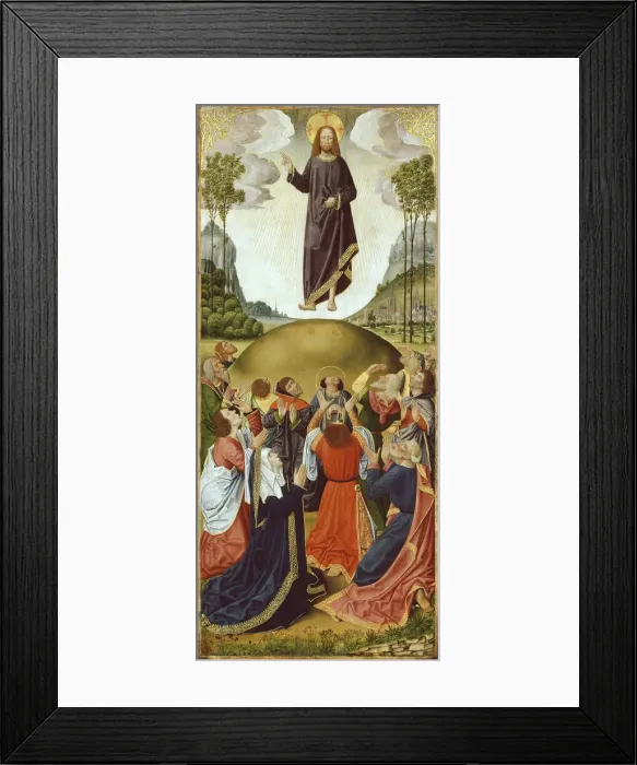 Framed Print : Altarpiece from Thuison-les-Abbeville: The Ascension, 1490 / 1500. Creator: Unknown Framed Print : Altarpiece from Thuison-les-Abbeville: The Ascension, 1490 / 1500. Creator: Unknown